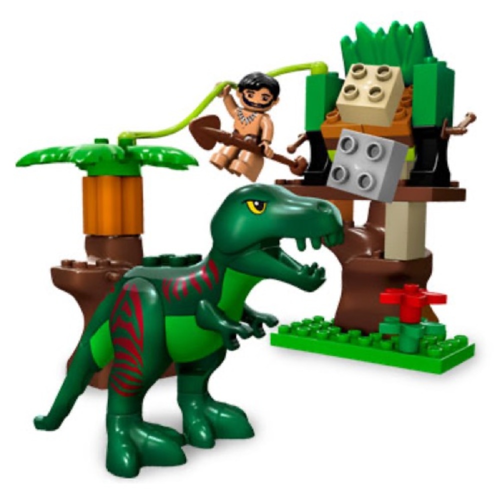 Lego DUPLO Dino Trap Set 5597 Dinosaur T-Rex & Caveman Almost Complete *Rare*